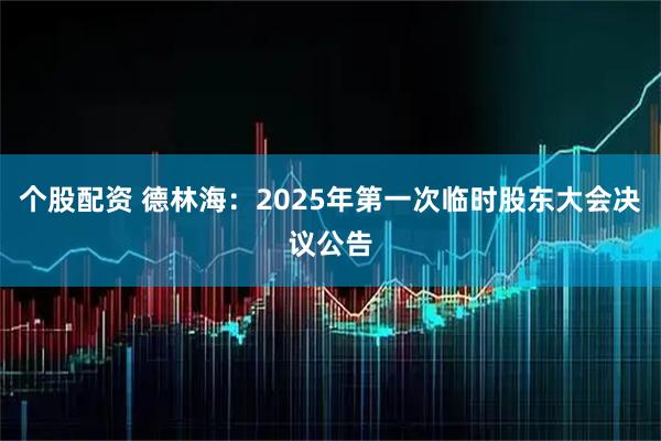 个股配资 德林海：2025年第一次临时股东大会决议公告